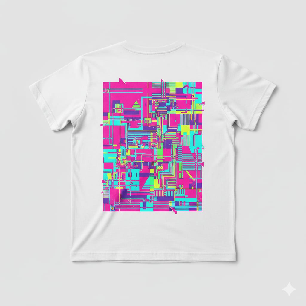 Future Shock Cyberpunk T-Shirt - Neon Digital Art Design Bulk Order (250 Units)