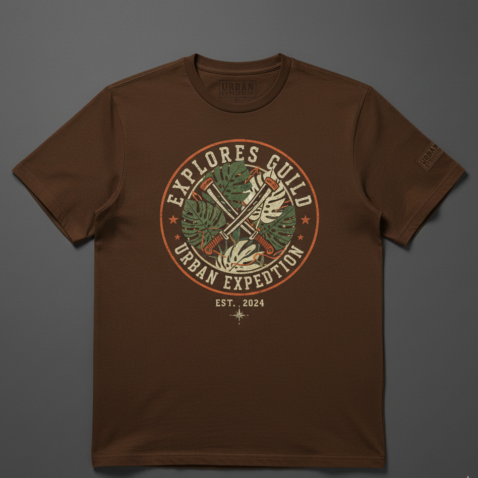 Explores Guild Urban Expedition T-Shirt - Tropical Adventure Badge Design Bulk Order (250 Units)