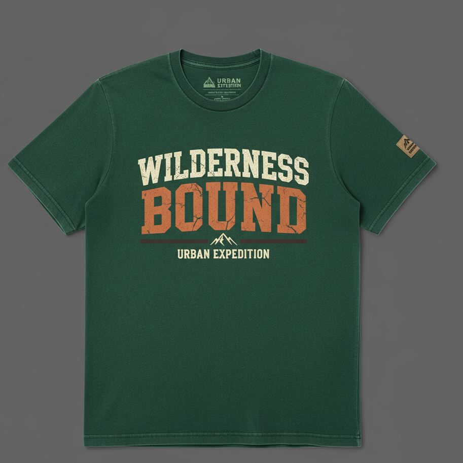 Wilderness Bound Urban Expedition T-Shirt - Outdoor Adventure Design Bulk Order (250 Units)