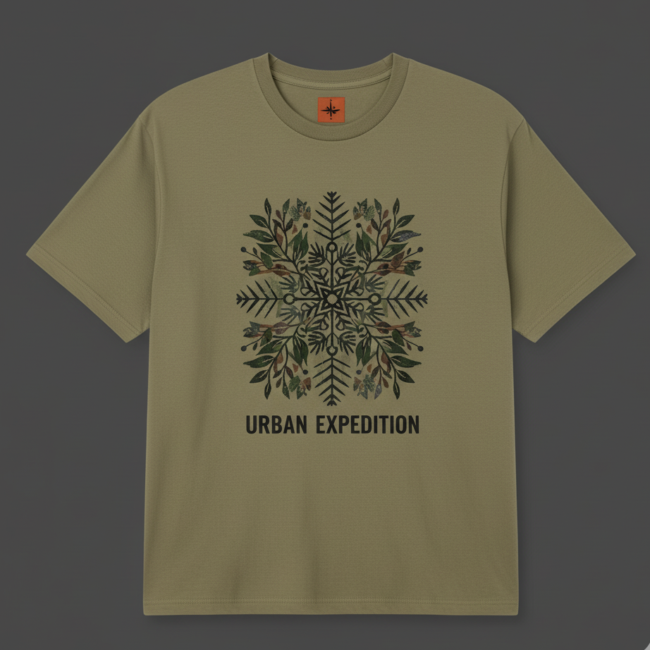 Urban Expedition Botanical Mandala T-Shirt - Nature Inspired Design Bulk Order (250 Units)